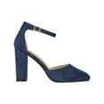 thumbnail image 2 of Women Point Toe Chunky Heeled Pumps Ankle Strap Pumps High Heel Ankle Strap Pump, 2 of 5