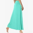 thumbnail image 5 of YUTK Women Maxi Skirt Long Flowy Pleated High Waisted with Pockets Summer Casual Elastic Waist A-Line Skirts Mint Green S-Xl, 5 of 8