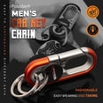 thumbnail image 4 of GUANGHONG Men’s Car Key Chain Metal Snap Hook Carabiner Keychain Loss Heavy Duty Quick Release Swivel Belt Loop Key Ring Holde, 4 of 9