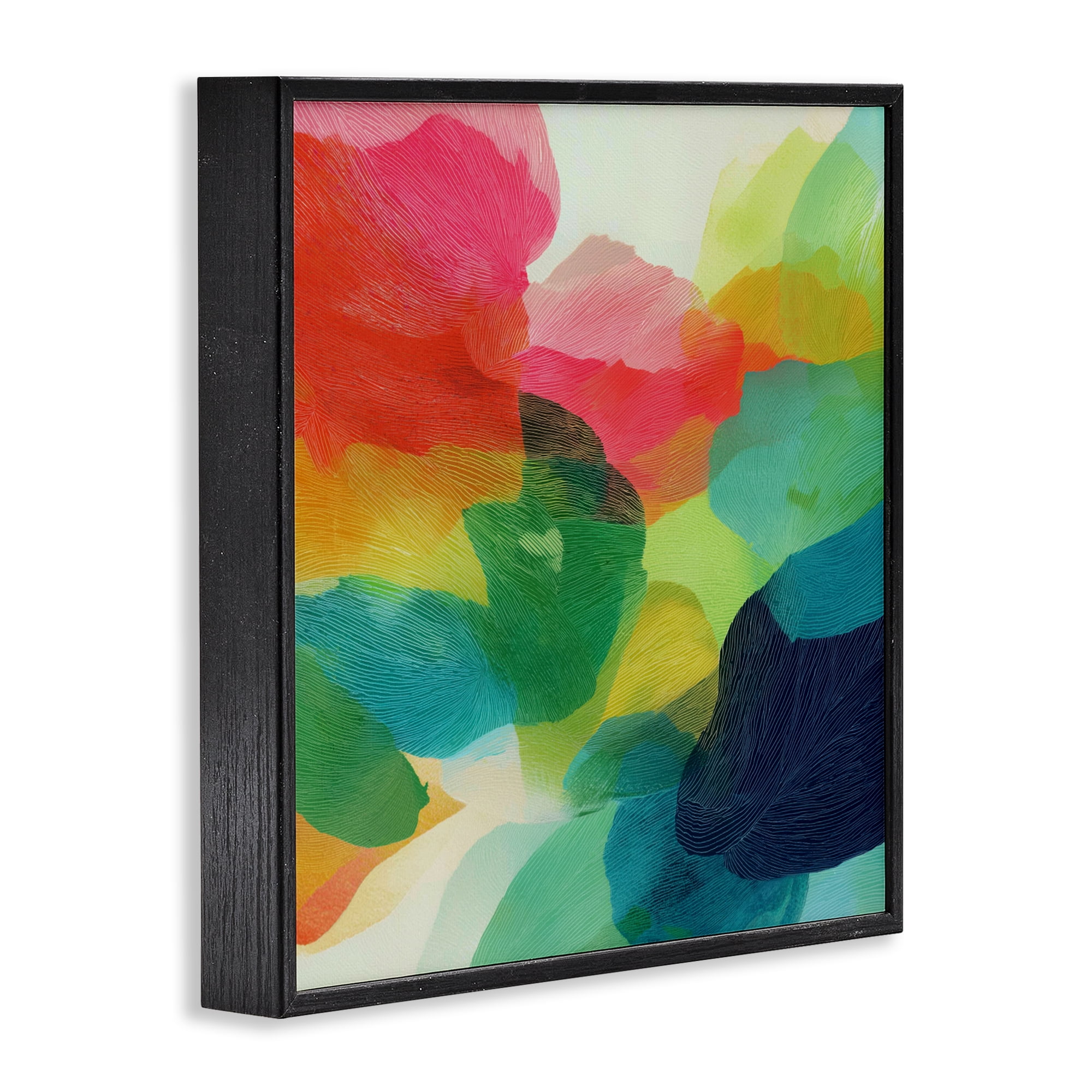 Stupell Industries Vivid Flowing Color Field Black Framed Giclee Art, design by Chromatic Storm Studio
