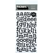 American Crafts Chipboard Alphabet Stickers-Sprinkles-Black Glitter, 133/Pkg