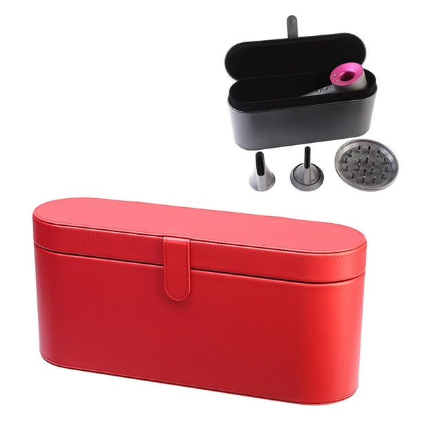 Caja de almacenamiento para de pelo de viaje Estuche para cepillo de aire caliente y accesorios, , bolsa con tapa magnética rojo Baoblaze Estuche de almacenamiento para secador de pelo