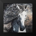 thumbnail image 2 of Atelier B Art Studio 12x12 Black Modern Framed Museum Art Print Titled - Front Wild Horse, 2 of 5