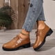 thumbnail image 5 of Xucatan Women's British Style Leather Loafers, Fashion Lace-Up Low Top Shoes with Mid Heel, Comfortable Casual & Dressy Oxfords for Women Gift, 5 of 8