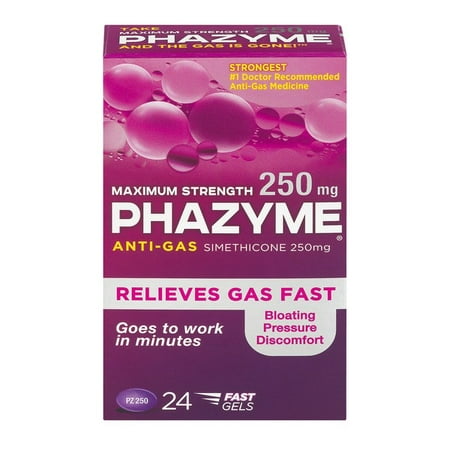 phazyme maximum strength gas relief 250 mg softgels 24 ct walmart com