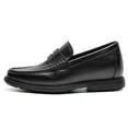 thumbnail image 4 of CMR CHAMARIPA Men's Height Increasing Loafers - Black Soft Leather Business Casual Shoes 7CM / 2.76 Inches, 4 of 10