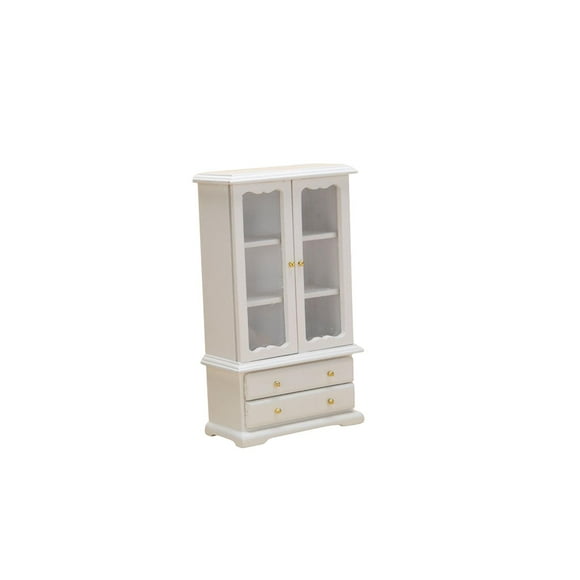 1:12 Scale Doll House Bookcase Display Rack Miniature Wood Furniture Durable White