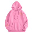 thumbnail image 4 of Pink Graphic Hoodie for Women 2024 Cute Preppy Sweatshirt Long Sleeve Drawstring Pullover Tops with Pockets, 4 of 5