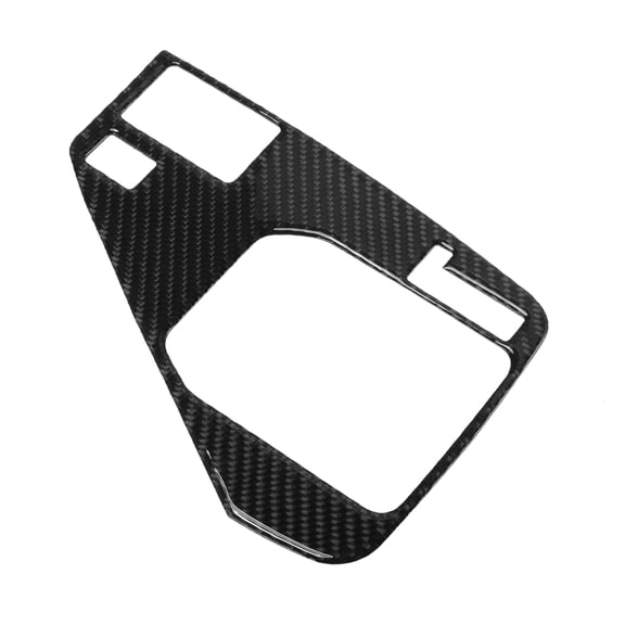 Unique Bargains Carbon Fiber Gear Shift Knob Button Cover for Subaru Crosstrek 2024 Console Gear Panel Decal Trim Sticker Interior Accessories Carbon Fiber Black