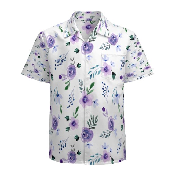 High Quality Hawaiian Shirts for Men Short Sleeve Aloha Beach Shirt Floral Summer Casual Button Down Shirts Blouses 5IEEGT