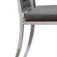thumbnail image 2 of Metal Dining Side Chair with Acrylic Backing, Set of 2,Gray and Silver- Saltoro Sherpi, 2 of 5