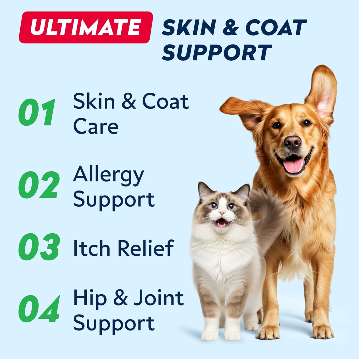 StrellaLab 32 OZ Salmon Oil for Dogs - Omega 3 Fish Oil for Dogs & Cats, Itch & Allergy Relief, Wild Alaskan Salmon Oil Dogs Skin & Coat, Dog Fish Oil Liquid,Shedding Support EPA&DHA Fatty Acids