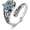Butterfly, variant on 925 Sterling Silver Turquoise Butterfly/Dragonfly/Bees/Ladybug Spoon Ring Vintage Sunflower Oxidized Wrap Adjustable Ring Floral Boho Style Jewelry Gifts for Women Mother