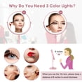 thumbnail image 4 of Espejo de maquillaje DEIOVWXS de 8 pulgadas, 1X/10X, rotación de 360° con luz, 4 of 7