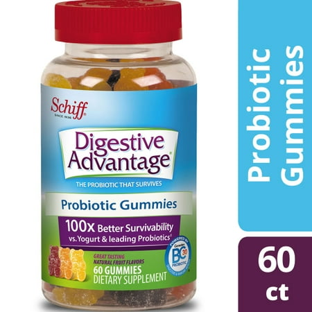 Digestive Advantage Probiotic Gummies - Survives Better than 50 Billion - 60