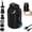Black, variant on Mini Portable Air Pump for Inflatables,With 5 Nozzles and Camping LED Light,Quick Inflation&Deflation Mini Electric Air Pump,Auto Shut-Off Air Pump for Air Mattresses,Air Bed,Swim Rings,Pool Floats