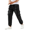 thumbnail image 5 of FRSASU Mens Sweatpants, Fleece Cargo Joggers for Men with Muti Pockets Black, 5 of 6
