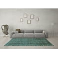 thumbnail image 3 of Ahgly Company Indoor Square Oriental Light Blue Modern Area Rugs, 8' Square, 3 of 4