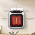 thumbnail image 3 of Portable Heater, 800W Ceramic Plug in Heater, Space Electric Fan Heater with Remote Control, 12H Timer, LED Display, 2 Heat Setting, 3 of 5