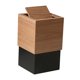 thumbnail image 3 of Cubo de basura con tapa abatible para sala de estar, cocina, dormitorio marrón claro, 3 of 9