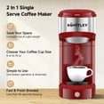 thumbnail image 2 of MINI Single Serve Coffee Maker,Instant Coffee Maker One Cup for K Cup & Ground Coffee,Portable Capsule Coffee Machine with 6 to 14oz Reservoir,90 Seconds Fast Brewing and One Button Operation, 2 of 8