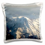 3dRose Washington State, Mt. Rainier aerial. Native American name Tahoma. - Pillow Case, 16 by 16-inch