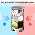 thumbnail image 2 of 20oz Coffee Tumblers White Christmas Santa Pattern Stainless Steel Vacuum Insulated Travel Tumbler Coffee Cups Mug with Lid and Straw with Cleaning Brush for Cold & Hot Drinks, 2 of 5