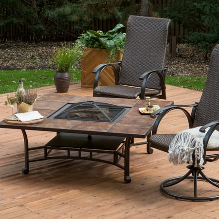 Coral Coast Wheatland 50 In Outdoor Square Tile Convertible Fire