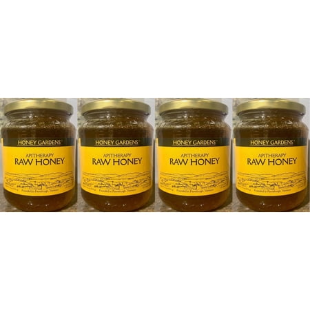 4-Pack Honey Gardens - Apitherapy Raw Honey 4Lbs - 1 lb. Each