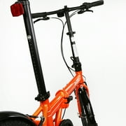 ZiZZO Via 7-Speed 20 wheel, Aluminum Folding Bicycle for all genders, Orange