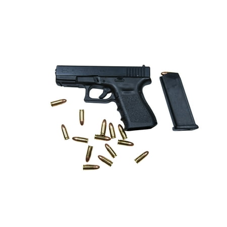 Glock Model 19 handgun with 9mm ammunition Rolled Canvas Art - Terry MooreStocktrek Images (8 x