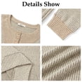 thumbnail image 5 of Shine Up Patchwork Sweatshirts for Women V Neck Long Sleeve Shirts Casual Pullover Tops, 5 of 8