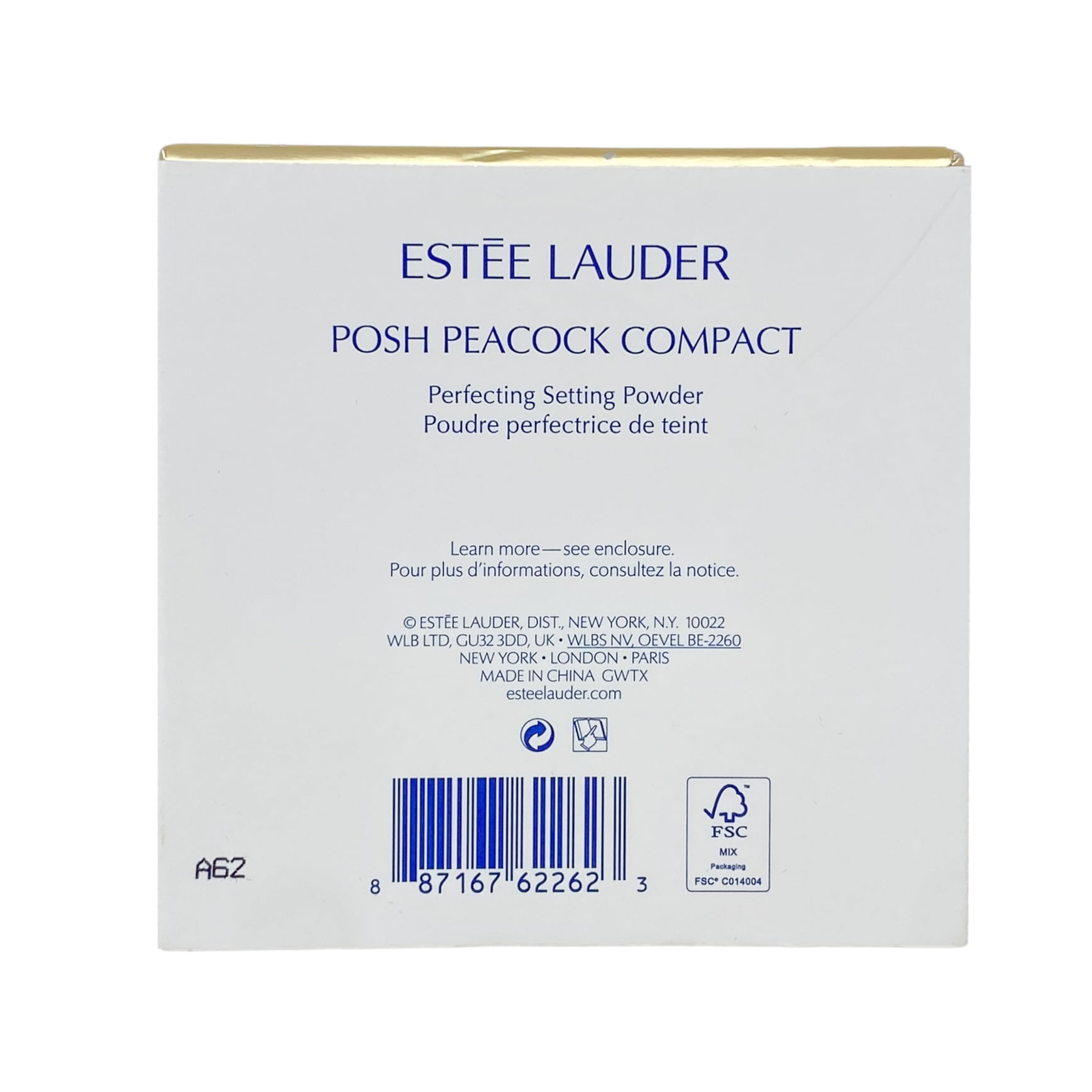 Estée Lauder  Limited Edition Posh Peacock Perfecting Setting Powder Compact - Empty Case