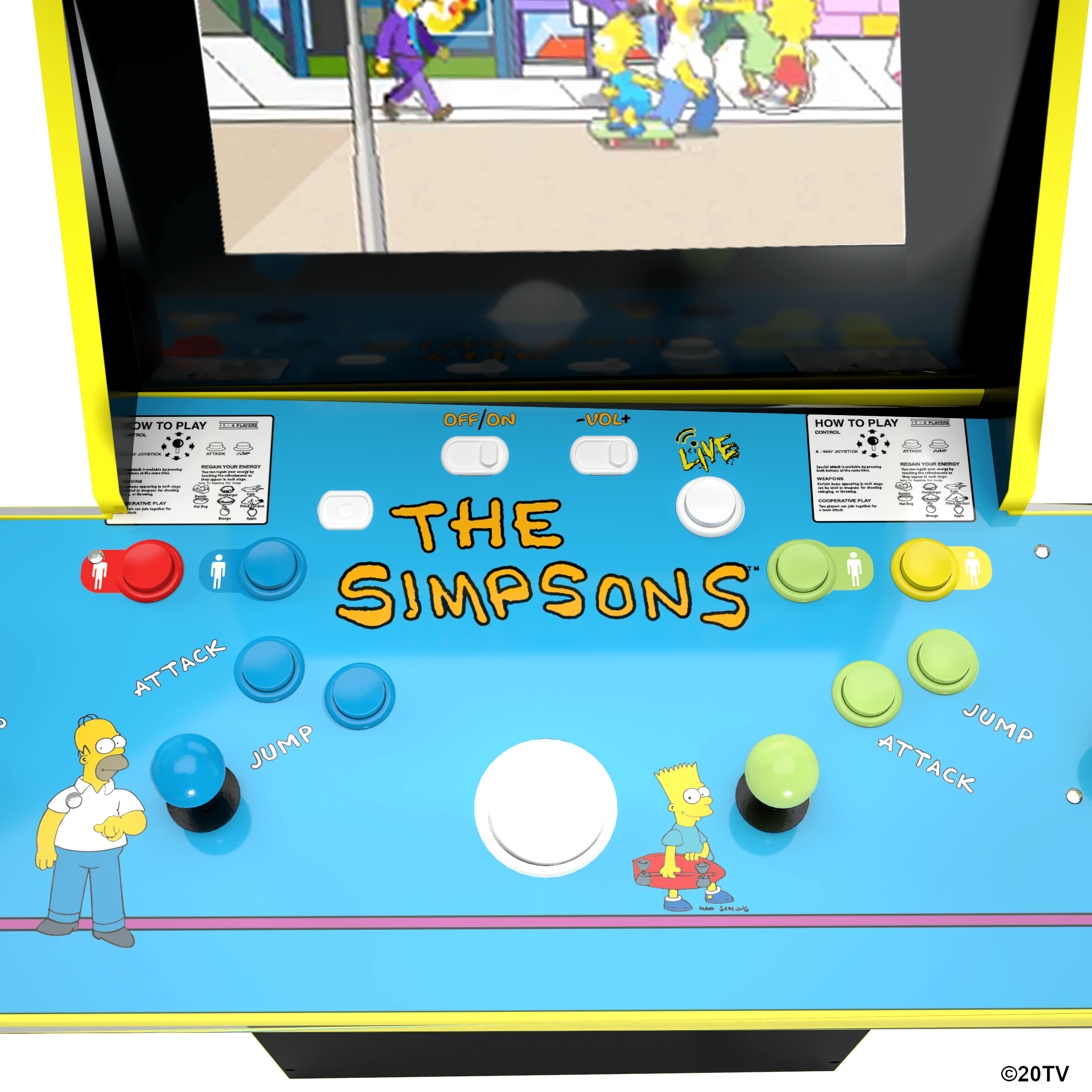 Arcade1Up The Simpsons Home Arcade with Riser and Stool