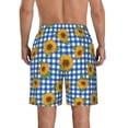 thumbnail image 3 of Naloa Sunflowers Men's Beach Shorts, Surfing shorts, Swim trunks, Quick Dry Swim Trunks for Surfing Beach Fun - Medium, 3 of 9