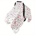 thumbnail image 1 of Breathable Muslin Cotton Carseat Canopy, Lightweight Carseat Cover, Stroller Cover, 1 of 5
