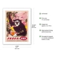 thumbnail image 2 of India - by SAS Scandinavian Airlines System - Black Monkey - Vintage Airline Travel Poster by Otto Nielsen c.1958 - Bamboo Fine Art 290gsm Paper (Unframed) 17x22in, 2 of 4