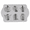 Gray, variant on Halloween Silicone Muffin Mold, 6-Cavity Food Grade Baking Pan for Cupcakes, Cakes, Gelatin, Chocolate & Holiday Party Desserts, Easy Release Oven Baking Tool