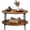 Rustic Brown, variant on GALAXHERO Round Small Coffee Table 32.6" with Open Storage Shelf 2-Tier Industrial Circle Wood Center Table for Living Room Bedroom Rustic Brown