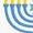 White with Speckles, variant on Inktastic Happy Hanukkah with Blue Menorah Girls Toddler Dress