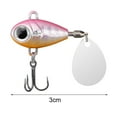 thumbnail image 6 of LShunze 10.5G/30MM Tail Spinner Hard Metal Lures VIB Fishing Baits Jigging Spoons with Treble Hook Kit Sinking Blade Bait for Bass Trout Freshwater, 6 of 7