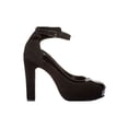 thumbnail image 2 of ZAPATILLAS TACONES VESTIR LEON MUJER DAMA NEGRO GAMUZA 9853 LEON 9853, 2 of 3