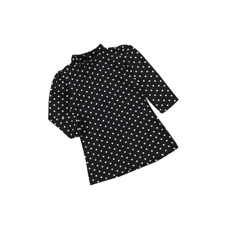 

Calsunbaby Kids Girls Polka Dot Print Dress Loose Fit Long Sleeve O-neck Princess Dress Children Casual Zip-up Outfits