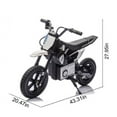 thumbnail image 4 of 24V Kids Electric Motocross Motorcycle with Bluetooth Music - 200W Power, Rear Shock Absorber, LED Breathing Lights, Adjustable Speed up to 9.32 MPH - Powered Ride On Toy for Boys Girls Ages 5-15, 4 of 6