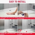 thumbnail image 2 of Shower Threshold Water Dam Guard - Self-Adhesive Silicone Waterproof Barrier, Leak-Proof, Flexible, Easy Installation, Customizable Length for Showers, Bathtubs, Sinks, and Countertops, 2 of 4