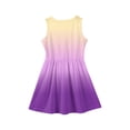 thumbnail image 3 of Abcomgle Girl's Summer Casual Dress Casual A-Line Sleeveless Tank Dresses Gradient Summer Crew Neck Swing Sundresses for 4-14t Kids,Purple Pink,7-8Years, 3 of 4