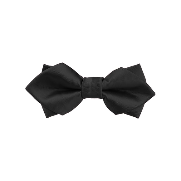 INSPIRE CHIC Corbatas de Pajarita para Hombre con Puntos de Diamante, Corbatas Pre-atadas Sólidas para Bodas Formales en Negro
