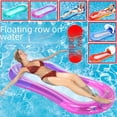 thumbnail image 3 of Hamaca inflable de PVC con clip para nadar, red flotante, juguete acuático con toldo, fila flotante inflable, 3 of 5