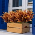 thumbnail image 5 of Fall Artificial Flowers UV Resistant Plants Fall Decorations, Faux Plastic Eucalyptus Greenery Shrubs Fake Plant Autumn Indoor Outdoor Home Fireplace Garden Thanksgiving Decor(Fall Orange), 5 of 5