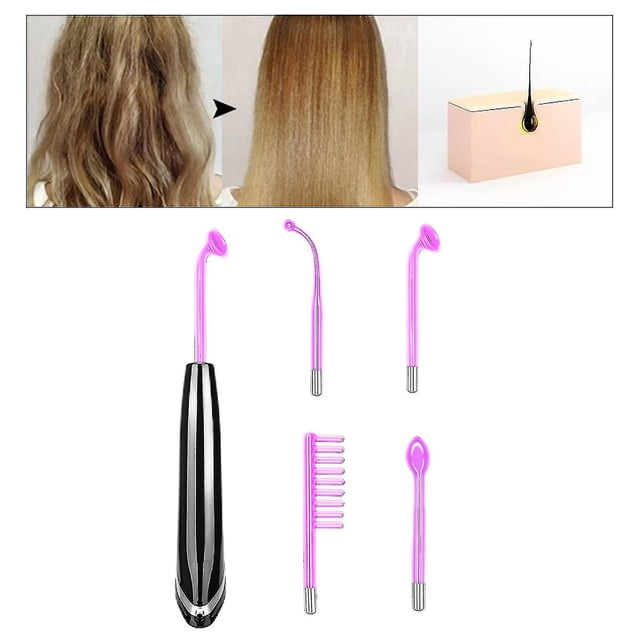 High Frequency Facial Wand With 4 Argon For Anti-wrinkle Black Purple Light